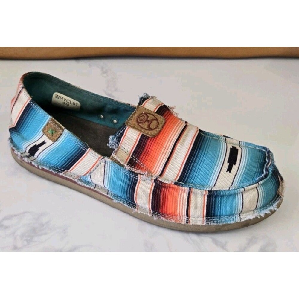 Twisted X Women's Hooey Slip-On Aztec Serape Loafers WHYCL01 Size 9M Multicolor